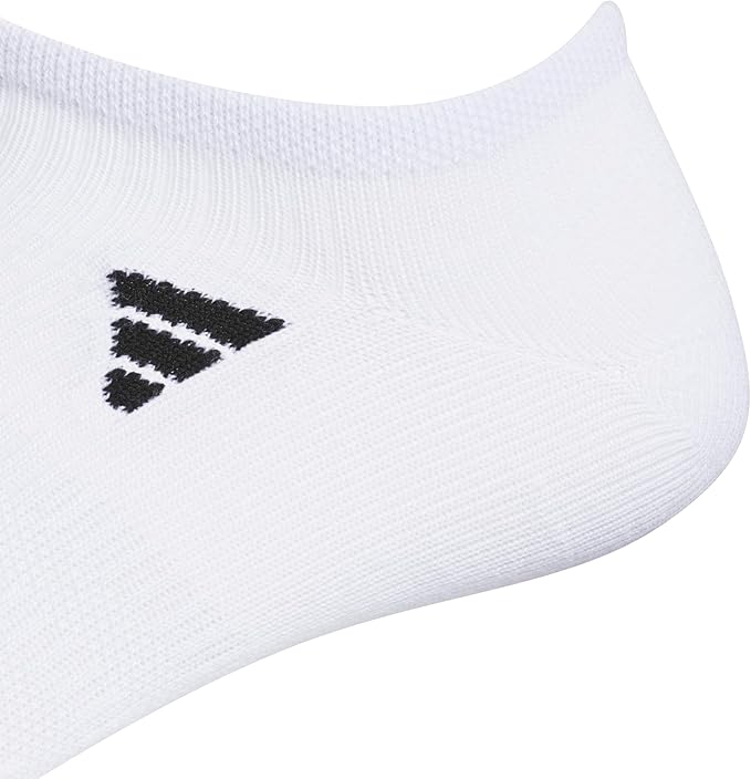 adidas Men's Superlite No Show Socks (6 Pairs) Lightweight & Breathable