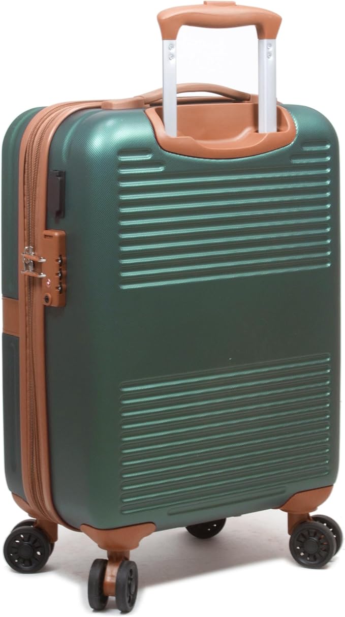World Traveler Garland Lightweight Hardside 20-Inch Carry-On Expandable Spinner Luggage with TSA Lock & USB Port - Green