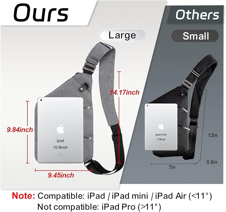 Anti Theft Crossbody Travel Bags Mens Sling Bag Over the Shoulder Bags for Women Gifts for Travelers