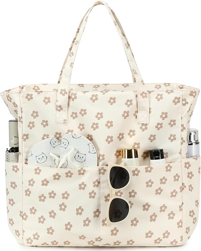 Bluboon Beach Bags for Women, Large Waterproof Tote Bag With Wet Compartment for Pool Weekender Travel Gym