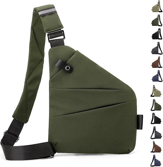 Anti Theft Crossbody Travel Bag for Women Men,Multi-pocket Crossbody Bag,Slim Sling Bag with Adjustable Strap