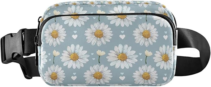 Daisy Hearts Fanny Pack for Women Men Water Resistant Fashion Waist Packs with Adjustable Strap Belt Bag for Travel Workout Jogging Hiking 21218856
