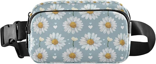 Daisy Hearts Fanny Pack for Women Men Water Resistant Fashion Waist Packs with Adjustable Strap Belt Bag for Travel Workout Jogging Hiking 21218856