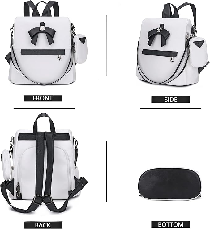 ZOCAI Backpack Purse for Women Fashion Backpack Purses PU Leather Daypacks Anti-Theft Shoulder Bag Satchel Purse