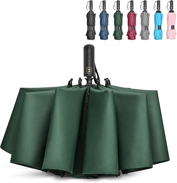 G4Free 42/46/54/62 Inch Large Golf Umbrella Compact Reverse Travel Umbrella 10 Ribs Windproof for Rain Double Canopy Automatic Open Close