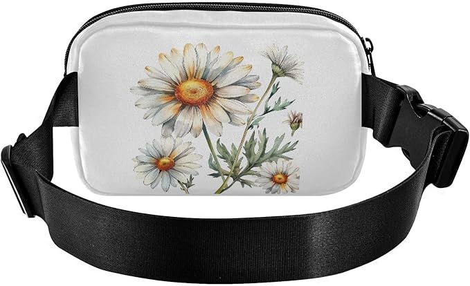 Daisy Fanny Pack for Women Men Water Resistant Fashion Waist Packs with Adjustable Strap Belt Bag for Travel Workout Jogging Hiking 21218849
