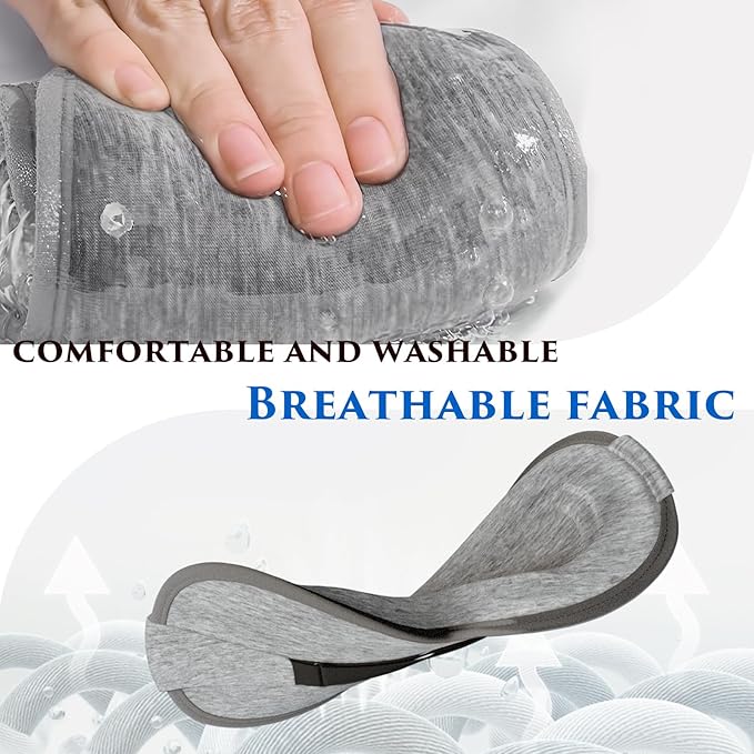 Weighted Eye Mask Cover for Sleeping - Eye Masks for Sleep with Adjustable Strap, Lash Extension Eye Covers for Women Men, 3D Contoured, Plane Travel Essentials, Blindfold for Meditation