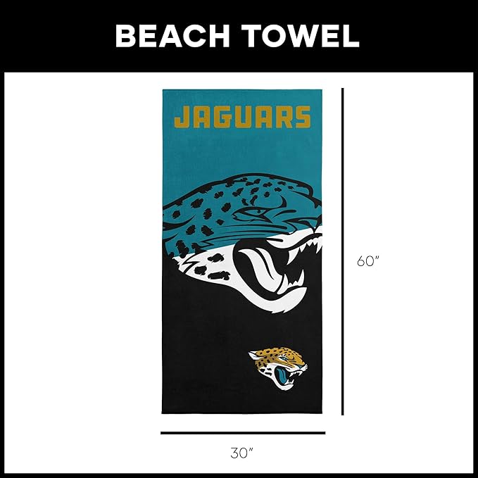 Northwest NFL Oversized Microfiber Beach Towel, 60 x 70 Inches – Quick Dry, Sand Resistant, Lightweight, Highly Absorbent, Shibori Design