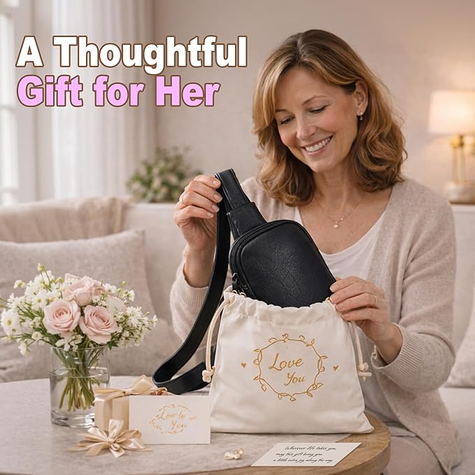 INICAT Sling Bag for Women Touchscreen Small Crossbody Cell Phone Purse Fanny Pack