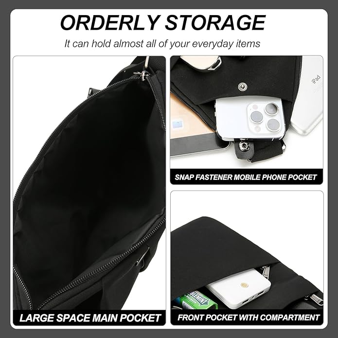 Anti Theft Crossbody Travel Bags Mens Sling Bag Over the Shoulder Bags for Women Gifts for Travelers