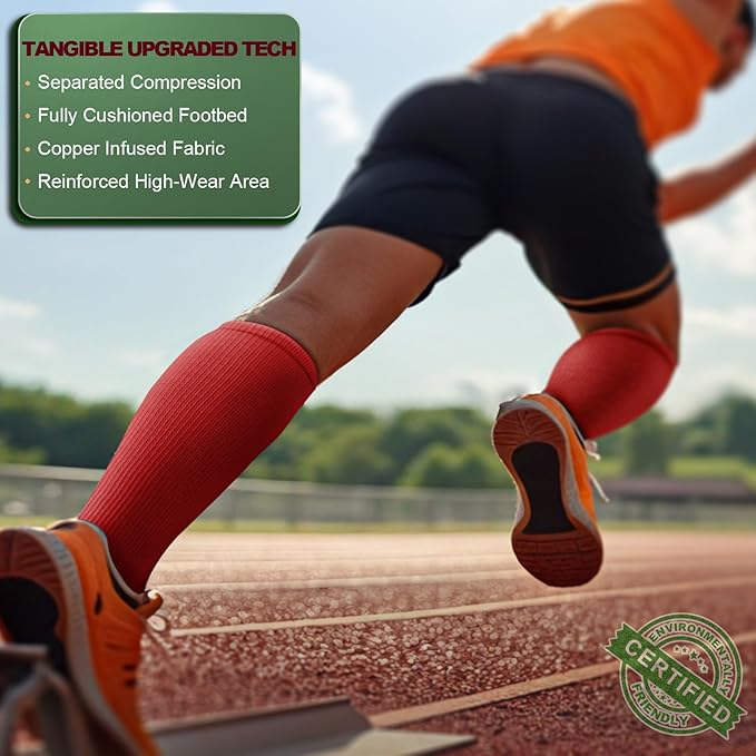 BULLIANT Compression Socks 3Pairs-15-20mmHg Circulation Support Men Women Hiking Sports Recovery-Upgraded Wicking Tech