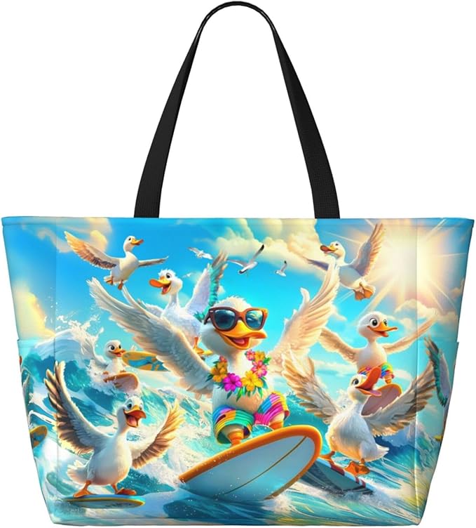 Large Beach Tote Bag Beach Bag Waterproof Sandproof Lightweight Women Tote