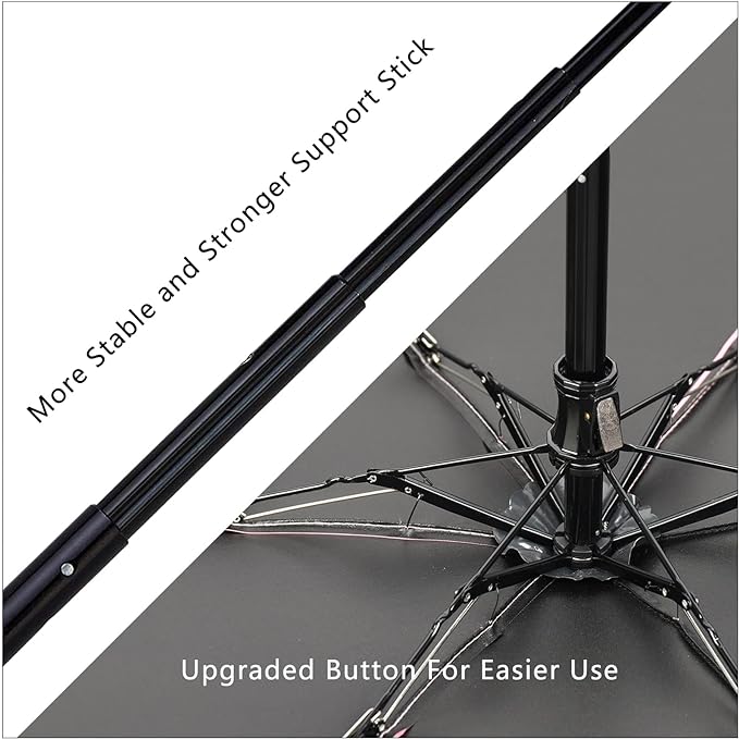 GAOYAING Compact Travel Umbrella with Case Sun&Rain Lightweight Small and Compact Suit for Pocket