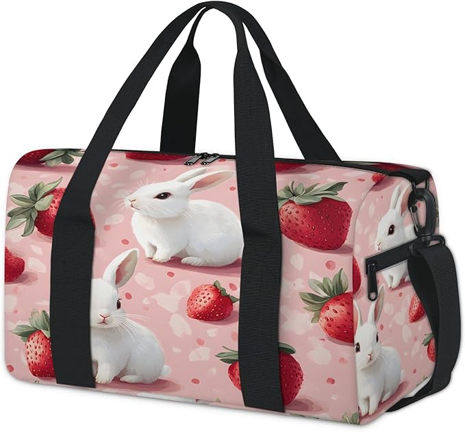 Fun Easter Rabbits Travel Duffle Bag for Women Men, Overnight Weekender Bag, Carry on Tote for Sport Gym