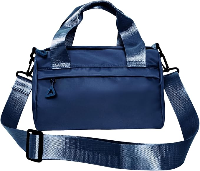 Mini Gym Bag Sport Bag Adjustable Small Duffle Bag Detachable Strap Gym Tote for Women Men Portable Fitness Shoulder Bag for Sports Travel (Dark Blue)