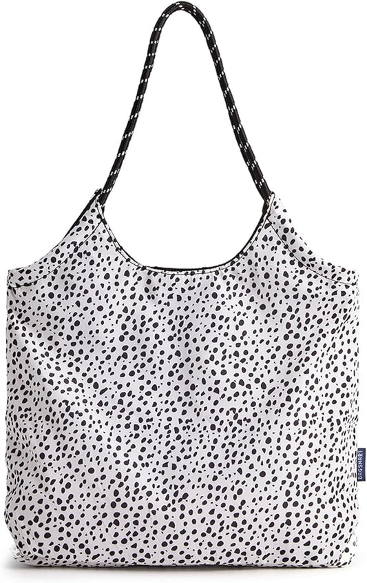 BAGSMART Beach Bags for Women, Beach Tote Bag Beach Bag with Zipper Travel Tote Bag for Women Sandproof Swim Pool Bag | Packable Beach Bag, Beach Essentials, for Travel, Gym, 12.5L Medium Tote, Lightweight, Water-resistant