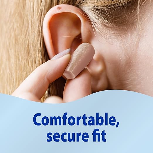 TheraCare Soft Foam Earplugs | 30 dB Noise Reduction | Slim-Fit | 50 Pairs Per Jar | Latex-Free | Sleep, Work, Travel, Recreation Uses