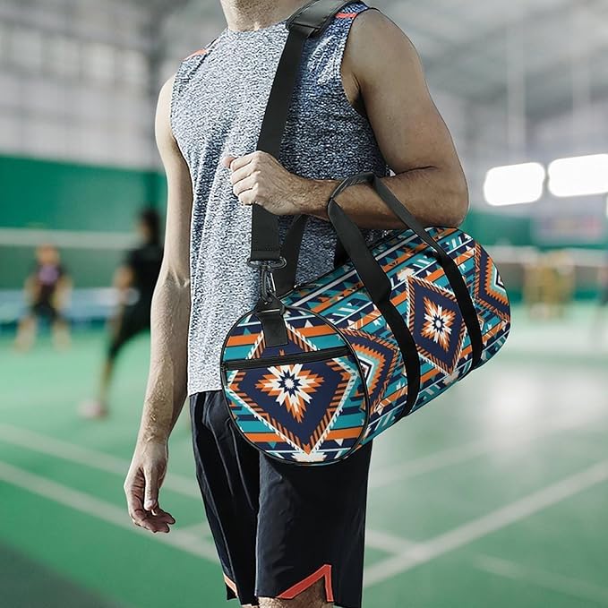 Workout Lightweight Duffel Bags Western Native Aztec (3) Carry On Weekender Overnight Bag Gym Sport Yoga Dance Bags
