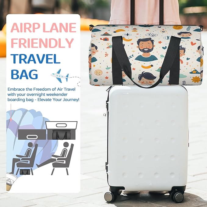 Father's Day Travel Duffle Bag for Women Men, Overnight Weekender Bag, Carry on Tote for Sport Gym