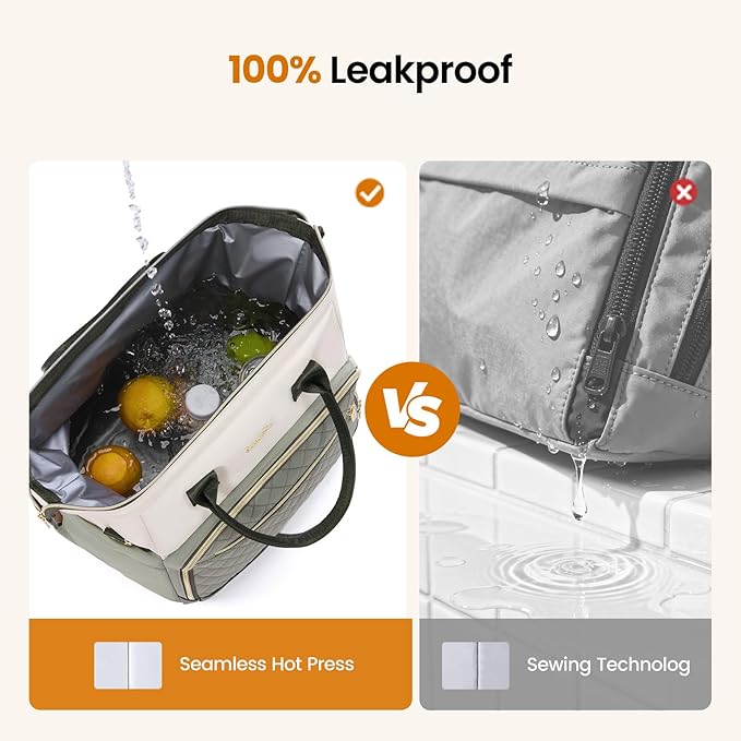 LOVEVOOK Lunch Bag Women, Insulated Adult Lunch Box for Women Work, Wide Opening Leakproof Cooler Tote Bag for Office Campus Picnic Beach with Shoulder Strap, Loncheras Para Mujer with Cup Holder