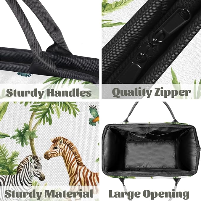 Wild Animals Zebra Overnight Weekender Bag for Women Men Travel Duffel Bags Waterproof Luggage Carry on Sports Yoga Gym Bag