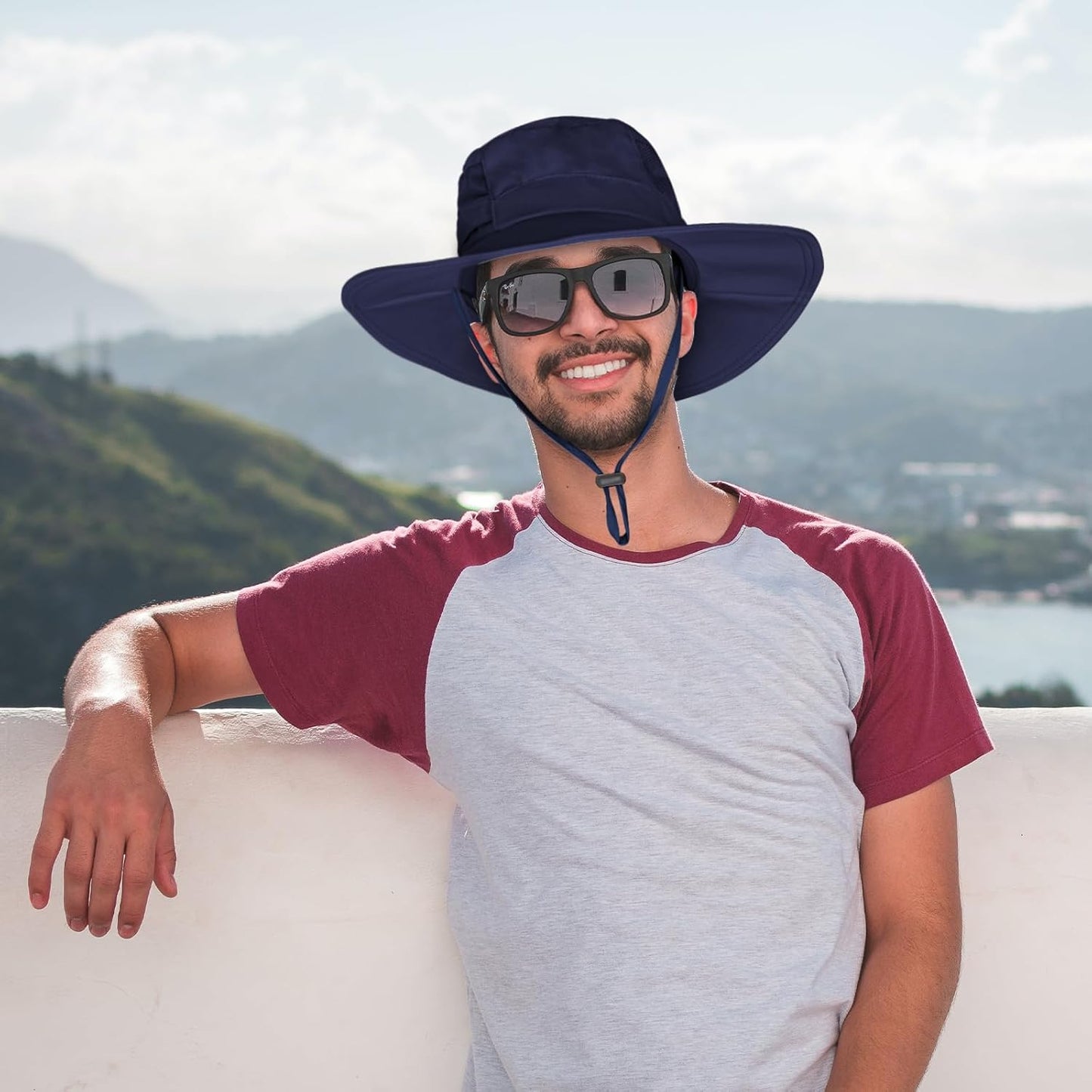 Sun Hat for Men/Women, UPF 50+ Fishing Hat,Waterproof Wide Brim Bucket Hat Foldable Boonie Hat for Hiking Garden Safari Beach