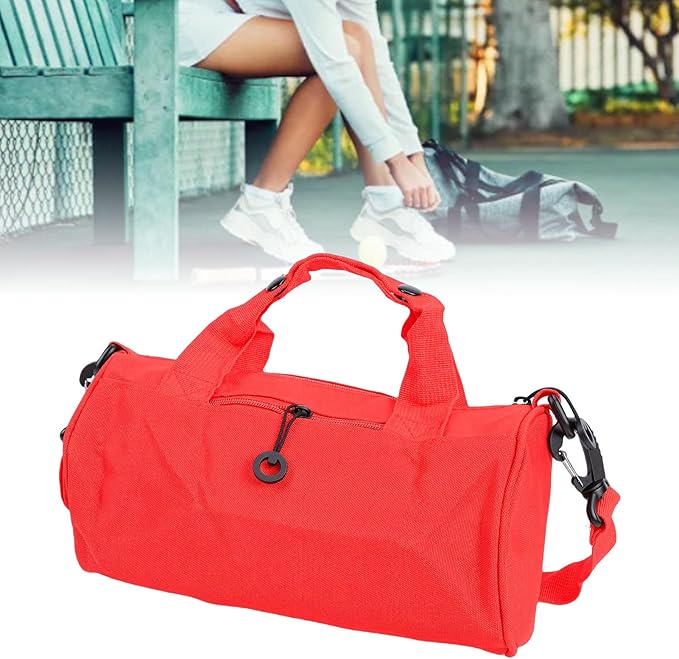 Greensen Compact Travel Bag, Oxford Fabric Gym Bag with Organized Storage, Lightweight and Versatile for Weekend Getaways and Daily Use (Red)