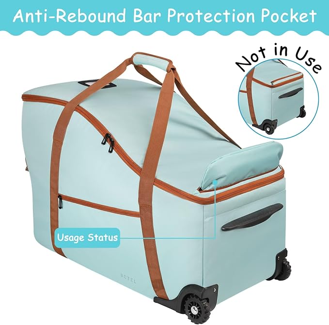 Car Seat Travel Bag for Airplane Compatible with Most Infant Car Seats, Padded Car Seat Cover Bag, Carseat Gate Check Bag for Road Travel