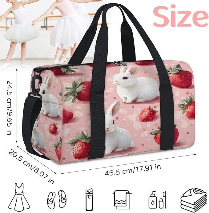 Fun Easter Rabbits Travel Duffle Bag for Women Men, Overnight Weekender Bag, Carry on Tote for Sport Gym