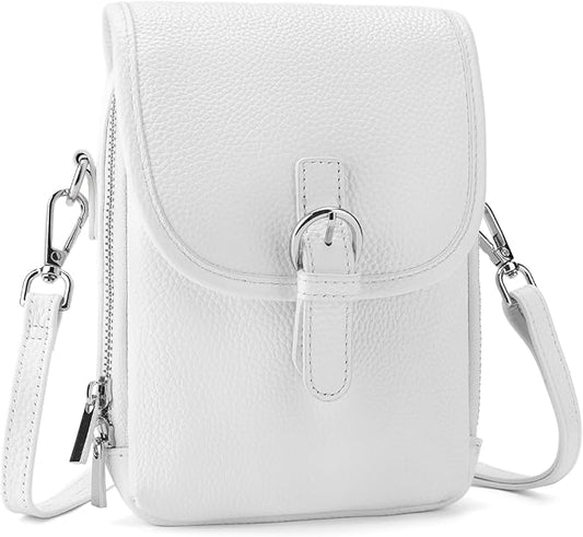 befen Genuine Leather Small Crossbody Bags for Women Cross Body Bag Purses Cell Phone Purse for Travel with RFID Card Slots