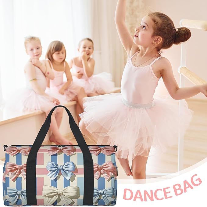Bow Design Travel Duffle Bag for Women Men, Overnight Weekender Bag, Carry on Tote for Sport Gym