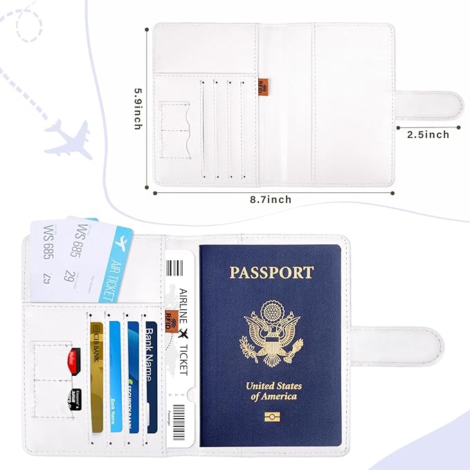 COSHAYSOO Personalized RFID Passport Holder for Travel Women Passports Cover Case Air Essentials Airplane Flight Accessories Airline Plane Flying Must Haves Christmas Gifts Floral Flower Graphic