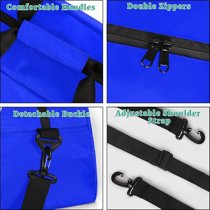 Custom Name Duffle Bag Personalized Kids Gym Bag Travel Overnight Weekender Bag Sports Bag for Boys Girl Navy Blue