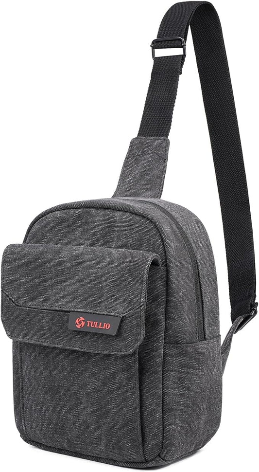TULLIO Camera Bag Small Canvas Crossbody Purse Waterproof Dslr Camera Bag Case for Photographer