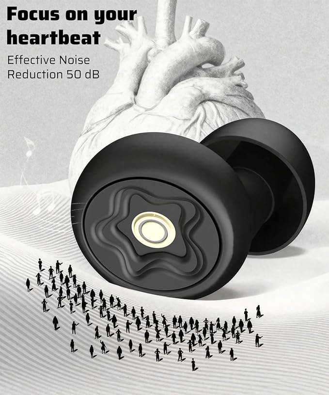 YUMICO Motorcycle Ear Plugs, 50dB Wind Noise Reduction Reusable Silicone Earplugs for Riding, Sleeping, Snoring, Work & Travel, Filtered Noise Cancelling Hearing Protection for Motorcyclists