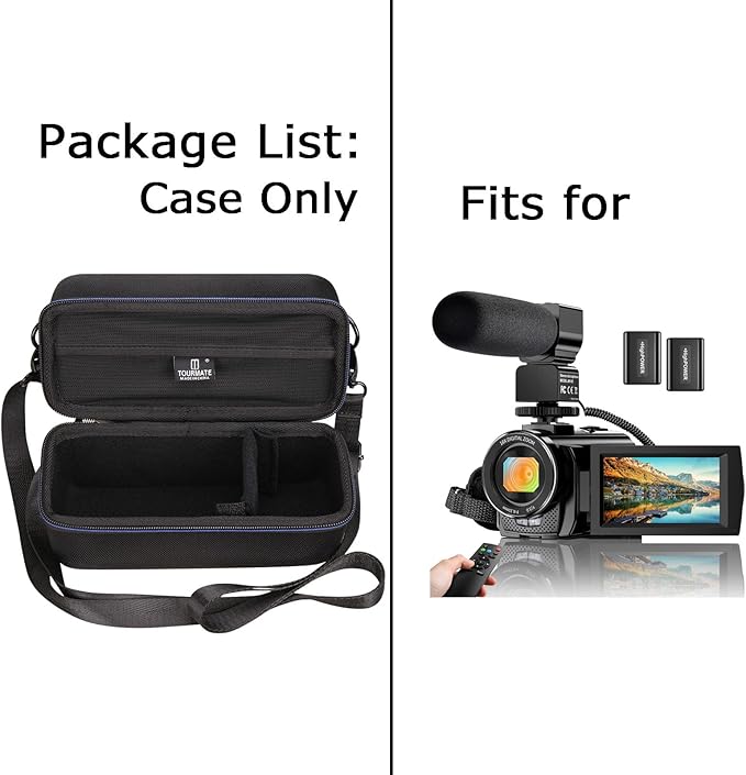 Hard Storage Case for ALSONE Video Camera - Travel Case for Recorder FHD 1080P 24.0MP 3.0 Inch(Only Box)