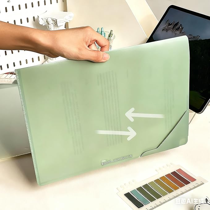 Purple 5-Pack L-Shaped File Folder for Documents, Waterproof A4 Document Holders with Anti-Fall Flap, Plastic File Organizer,A4 Envelopes Filing Folder