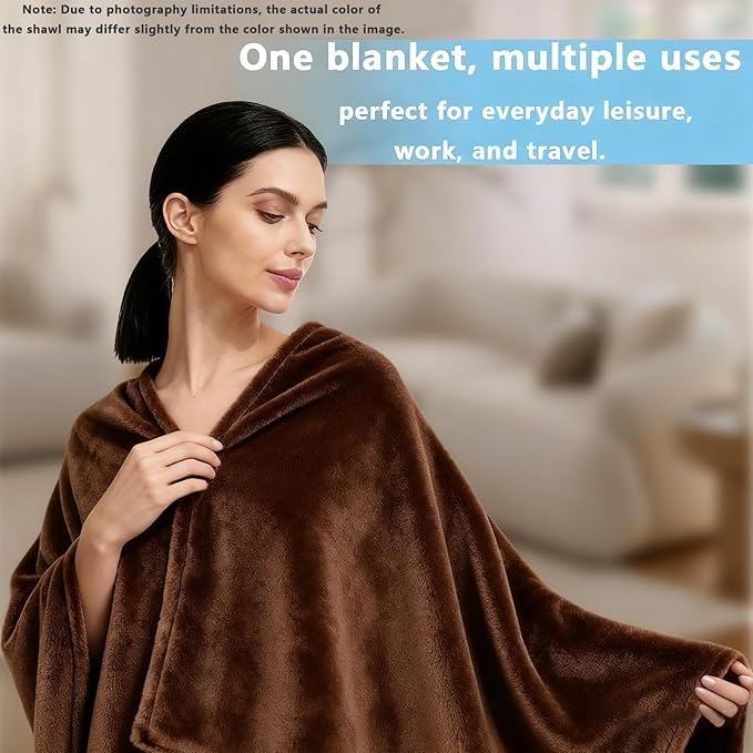 Ponchos for Women, Comfy Wearable Blanket, Gifts for People Who are Always Cold, Winter Shawl for Home, Office, Travel