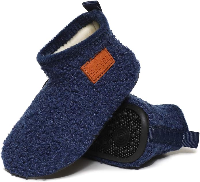 ditont Toddler Slippers Non-Slip Lightweight Comfortable Kids Indoor Grip House Home Shoes for Boys Girl