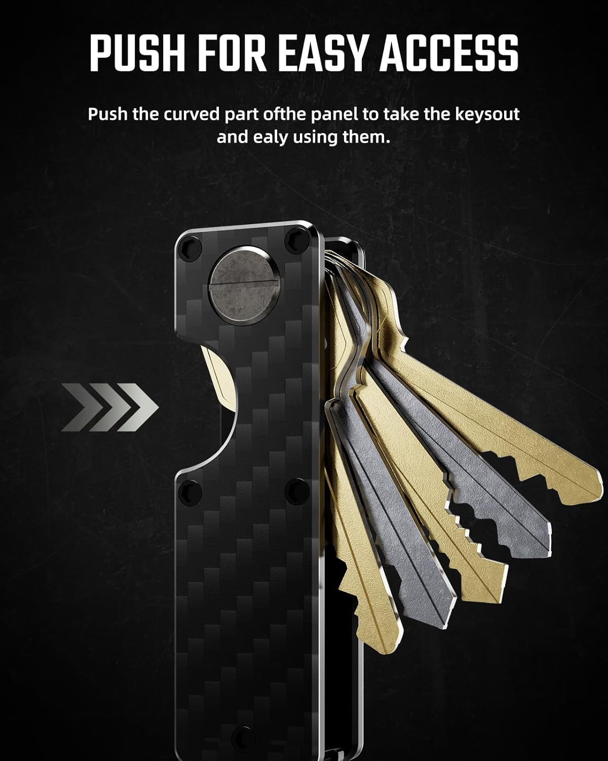 Key Organizer Compact Key Holder Metal Key Chain Minimalist key case key holder for keychain Secures 1-5 Keys