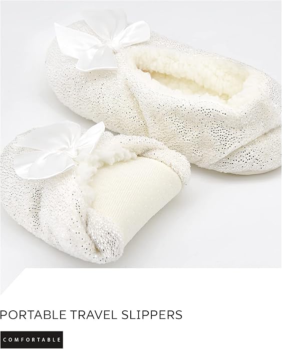 Panda Bros Slipper Socks for Women Grippers, Fuzzy Cozy Fleece Slipper Socks, Soft, Warm House Slippers