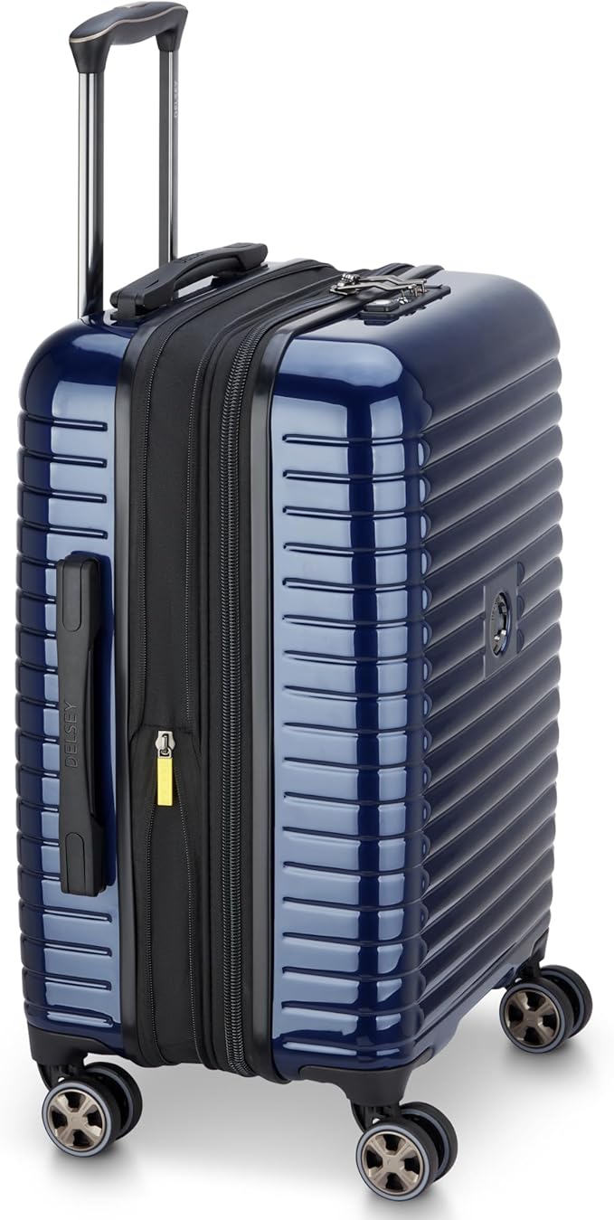 DELSEY PARIS Cruise 3.0 Hardside Expandable Luggage with Spinner Wheels, Deep Sea Navy, Carry on 20 Inch