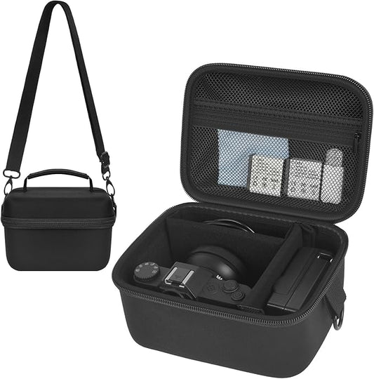 Large 4K Vlogging Camera Case for Duluvulu, for Lecnippy, for VJIANGER, for Zostuic, for ROQIOO & More -Shockproof Storage for Cameras & Accessories - Ideal for Travel & Outdoor - Jet Black