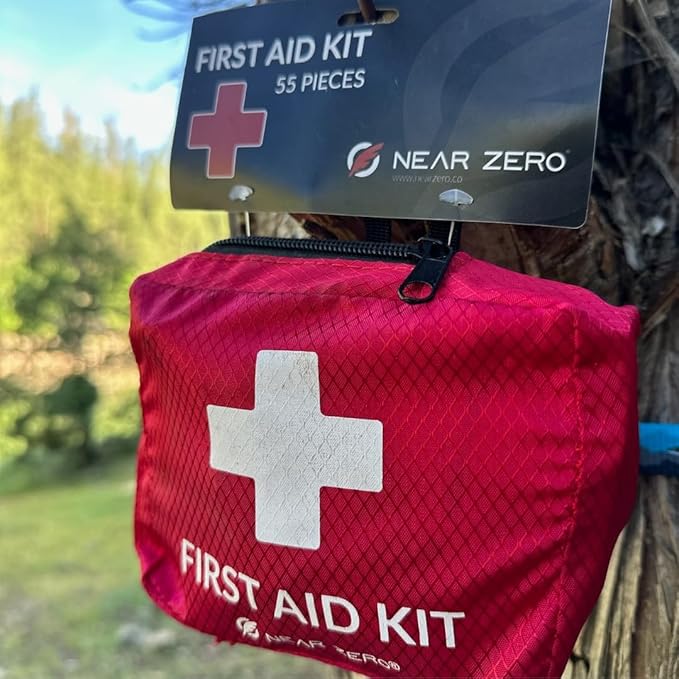 Near Zero Ultralight Waterproof First Aid Kit, 70-Piece Compact Emergency Medical Kit for Camping, Hiking & Backpacking