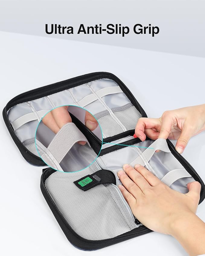 Luxtude Travel Cable Organizer Bag, Cord Organizers Bags, Electronic Organizer Travel Case, Portable Charger Organizer Case, Compact Tech Bags & Wire Pouch, Cable & Cord Storage