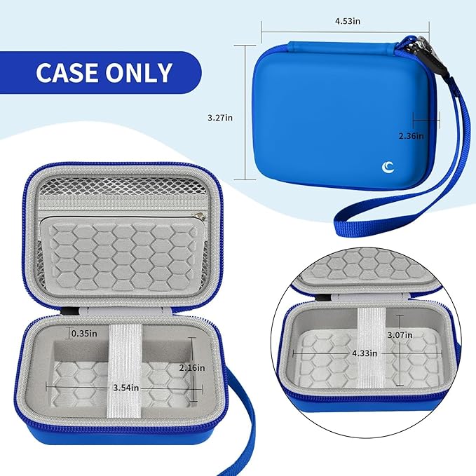 Carrying & Protective Case for Digital Camera, AbergBest 21 Mega Pixels 2.7" LCD Rechargeable HD/Kodak Pixpro/Canon PowerShot ELPH 180/190 / Sony DSCW800 / DSCW830 Cameras for Travel - Blue