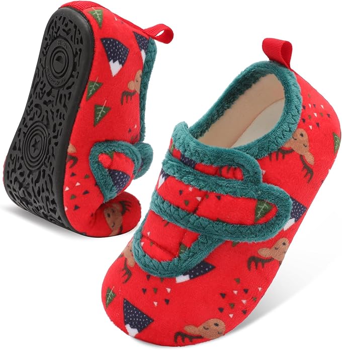 LeIsfIt Toddler Slippers Boys Girls House Shoes Soft Warm Kids House Slippers Slip on Cozy Bedroom Sock Shoes Non-slip Indoor Outdoor Slipper Shoe