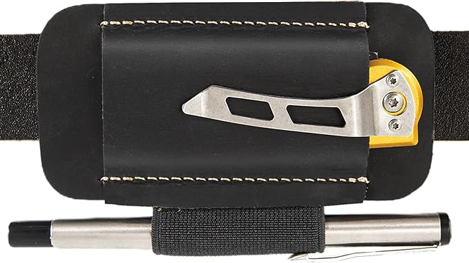 Leather Knife Sheath for Belt,Knife Sheath,Horizontal Carry Pocket Knife Holder,EDC Belt Organizer,Compact Draw Knife Holster,EDC Pocket Organizer,Sheath for Folding Knife