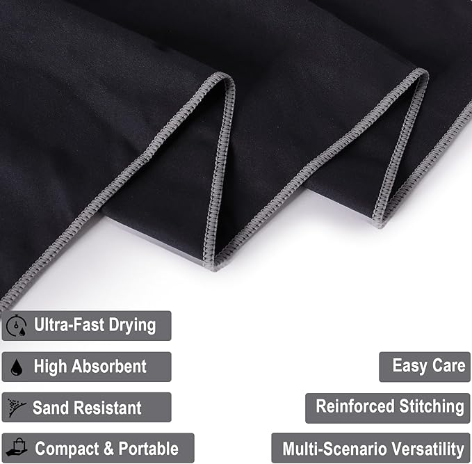 Your Choice Quick Dry Towel - Super Absorbent Microfiber for Gym, Travel, Camping | Ultra Compact & Lightweight