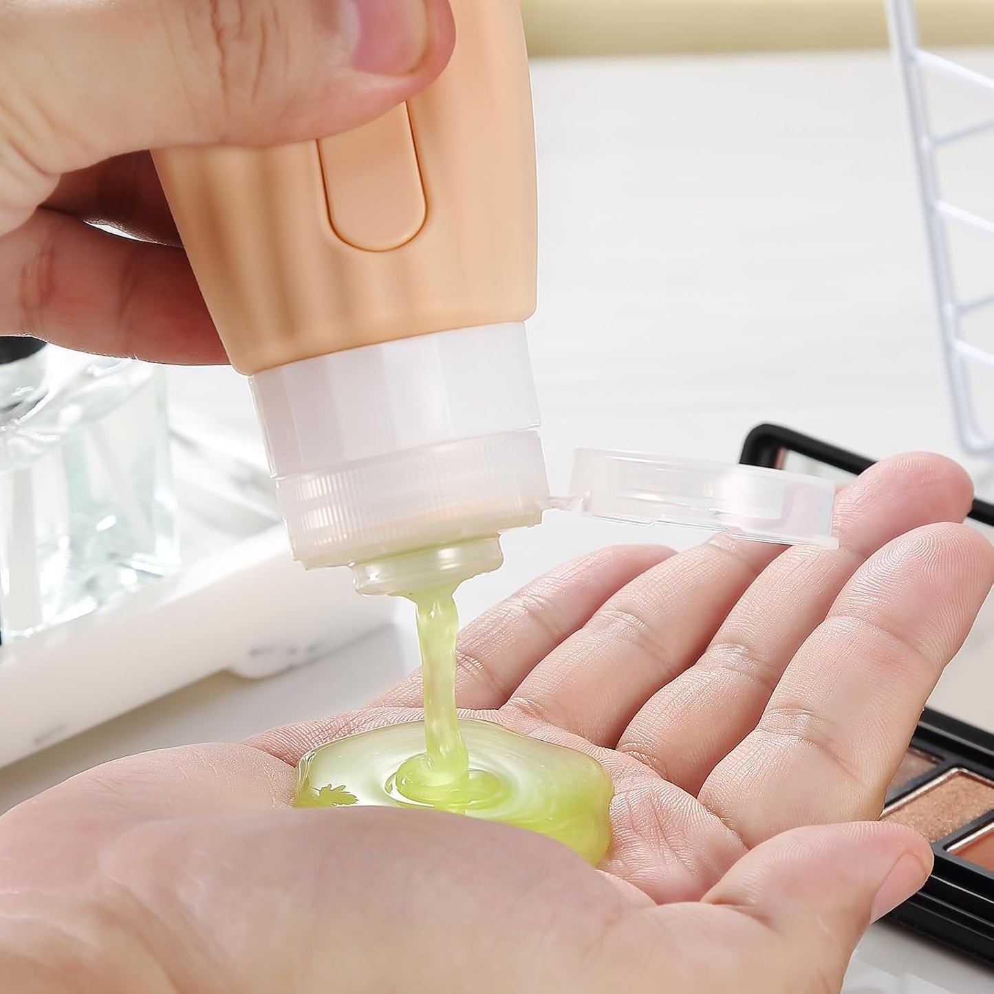 Travel Bottles for Toiletries, TSA Approved, Silicone Travel Bottles, BPA Free, 3oz Leak Proof Travel Size Bottles, Travel Accessories for Shampoo Body Wash Lotion Soap Liquids (4 Pack)